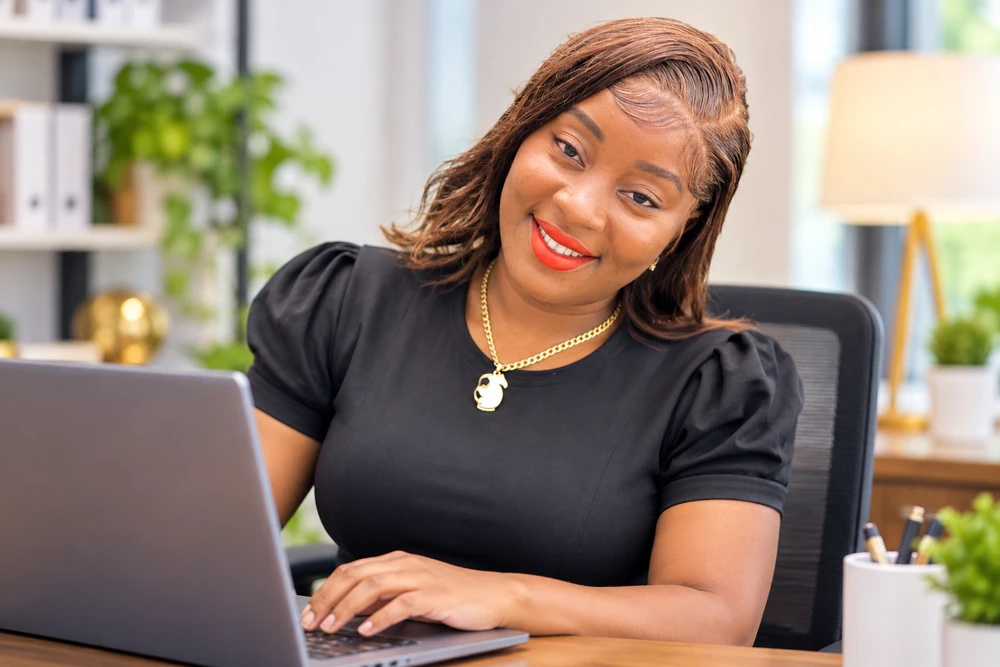 Office portrait illustrating client feedback